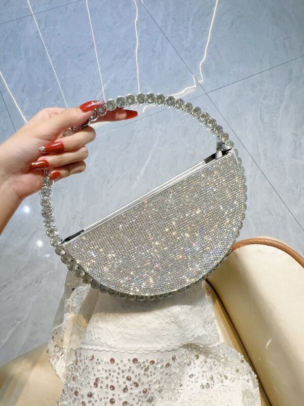 💖 Premium Stone-Embedded Designer Bag HALF MOON